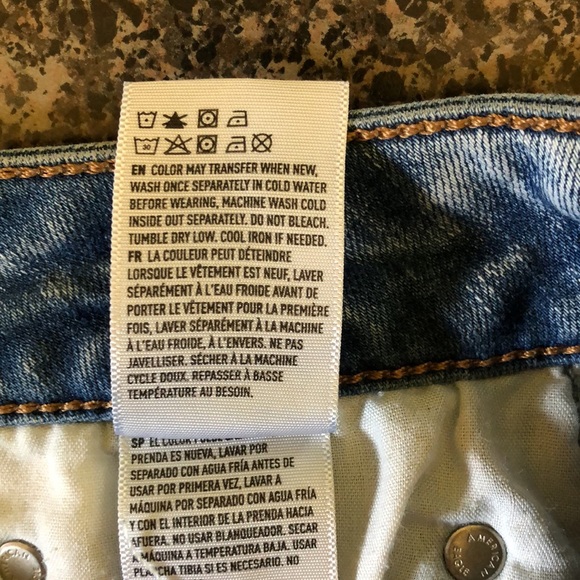 AEO prestressed cutoff jean shorts - Picture 5 of 8